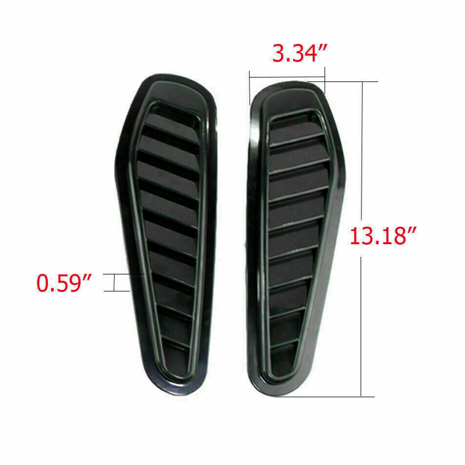 Universal Glossy Black Sport Racing Air Flow Vent Bonnet Hood Scoop Cover Trim
