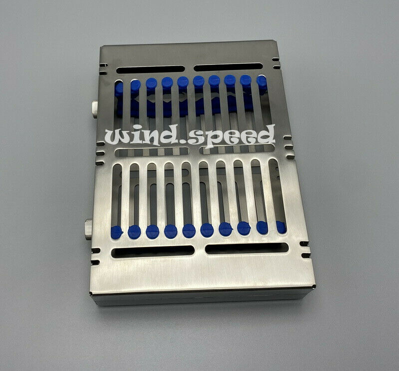 1pc Dental SS Autoclave Sterilization Cassette Rack Tray Box For 10 Instrument