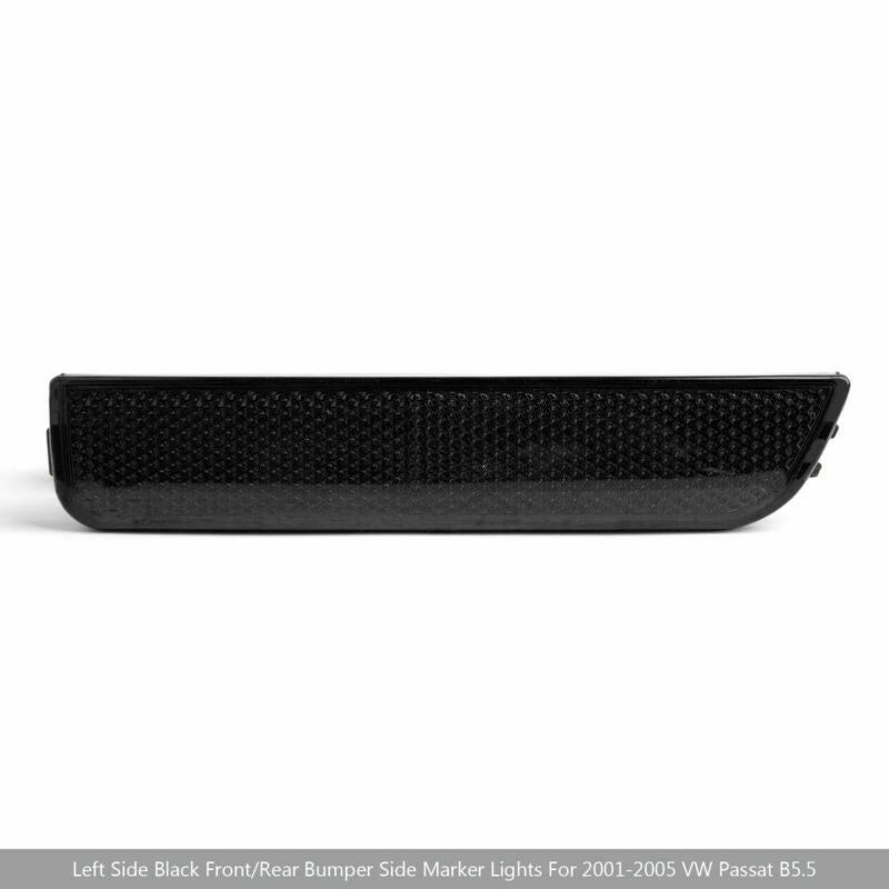 Left Black Front Bumper Side Marker Lights For 2001-2005 VW Passat B5.5 CN