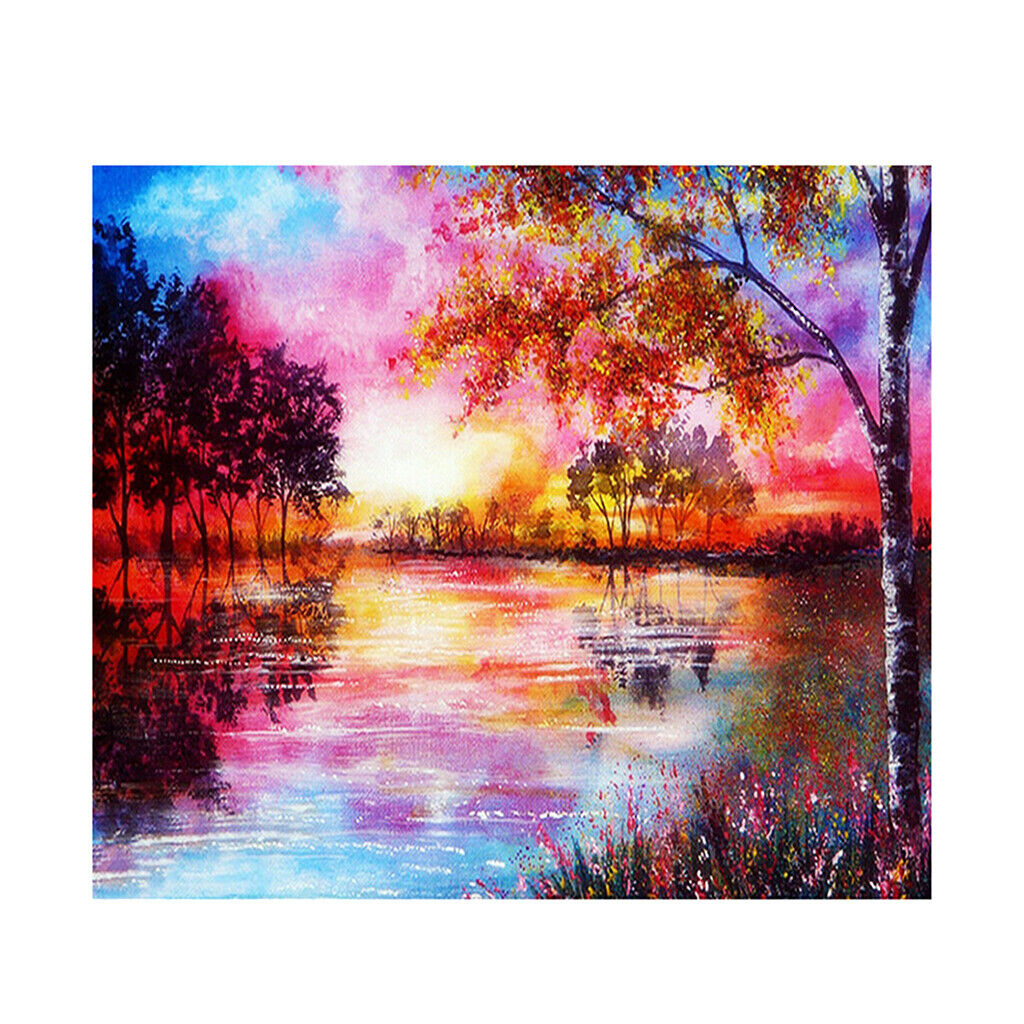 DIY Full Drill Diamond Painting Cross Stitch Kit Landscape Picture Sunrise 4