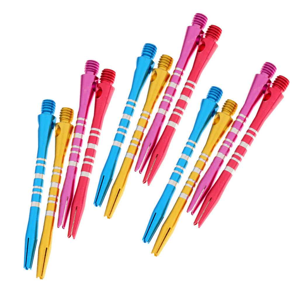 12 Pieces 52mm 2BA Anodised Aluminium  Shafts Stems Throwing - 4 Color