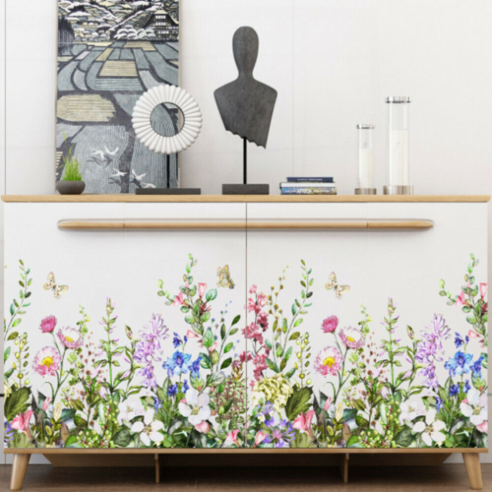 Plant flower Wall Paste Home Decor for Bedroom Living Room Wall Stickers Decals