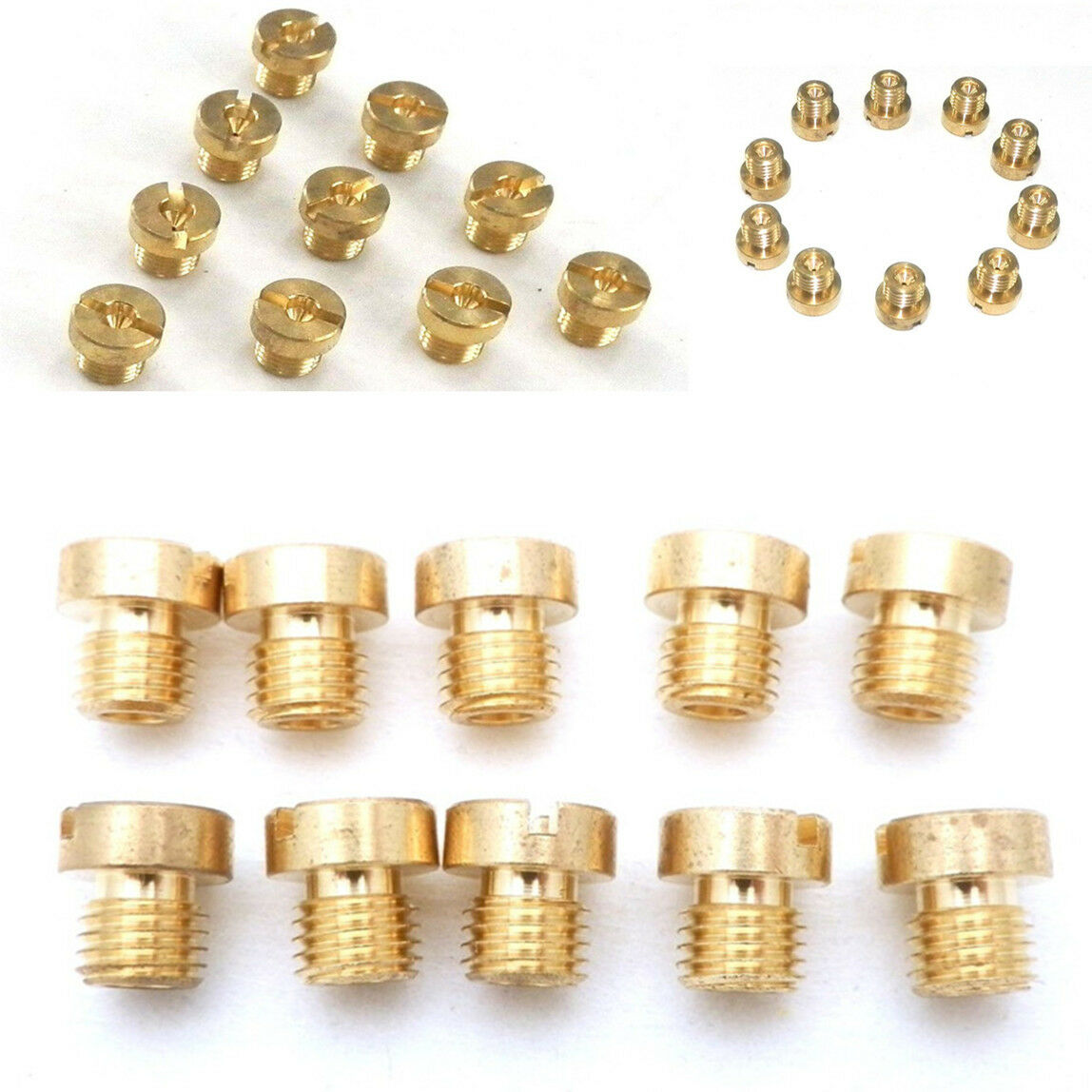 10x Metal M6 Thread Motorcycle Main Jet Kit for Carb Carburetor Injector Nozzle