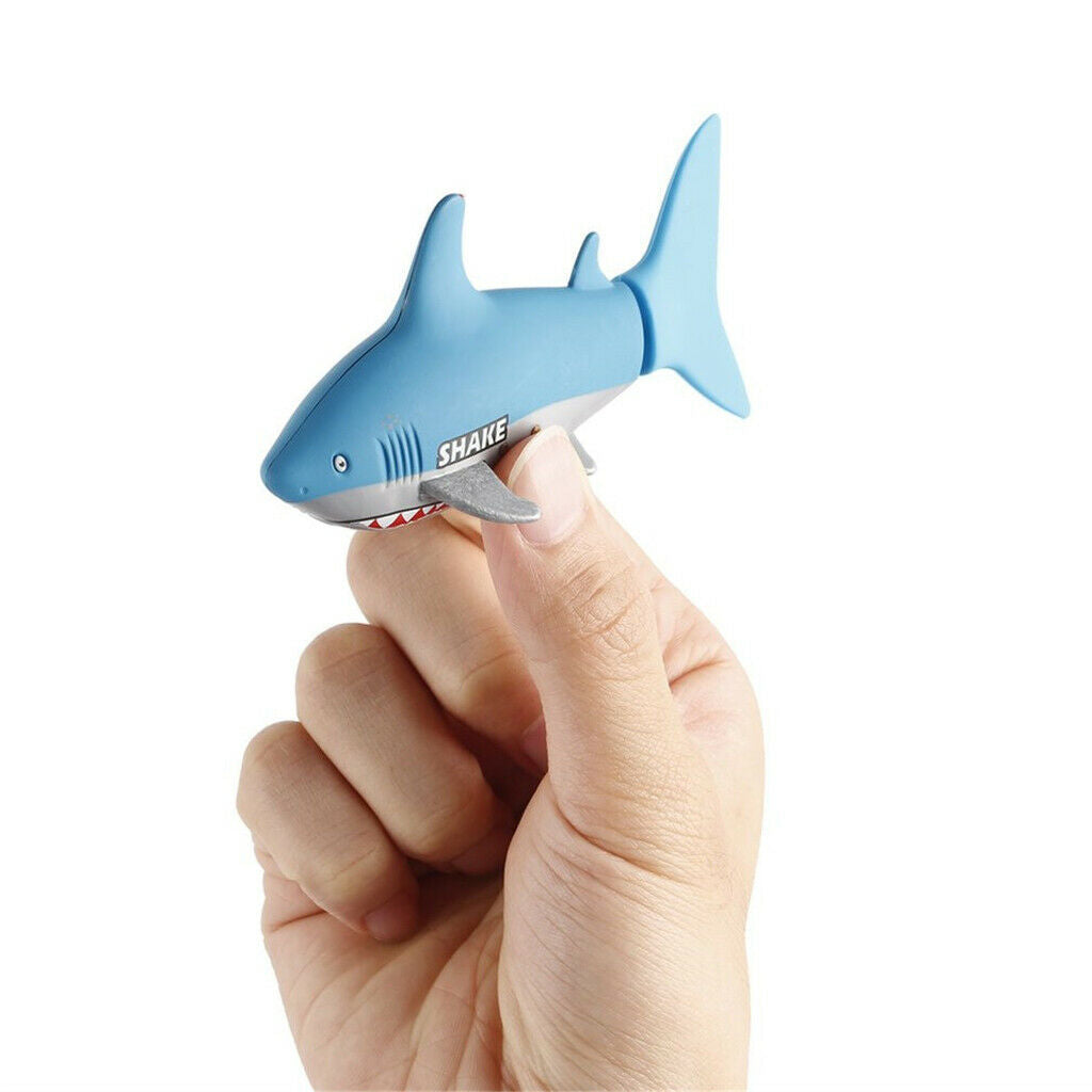 Mini Remote Control Shark Swim in Water Christmas Gift for   (Blue)