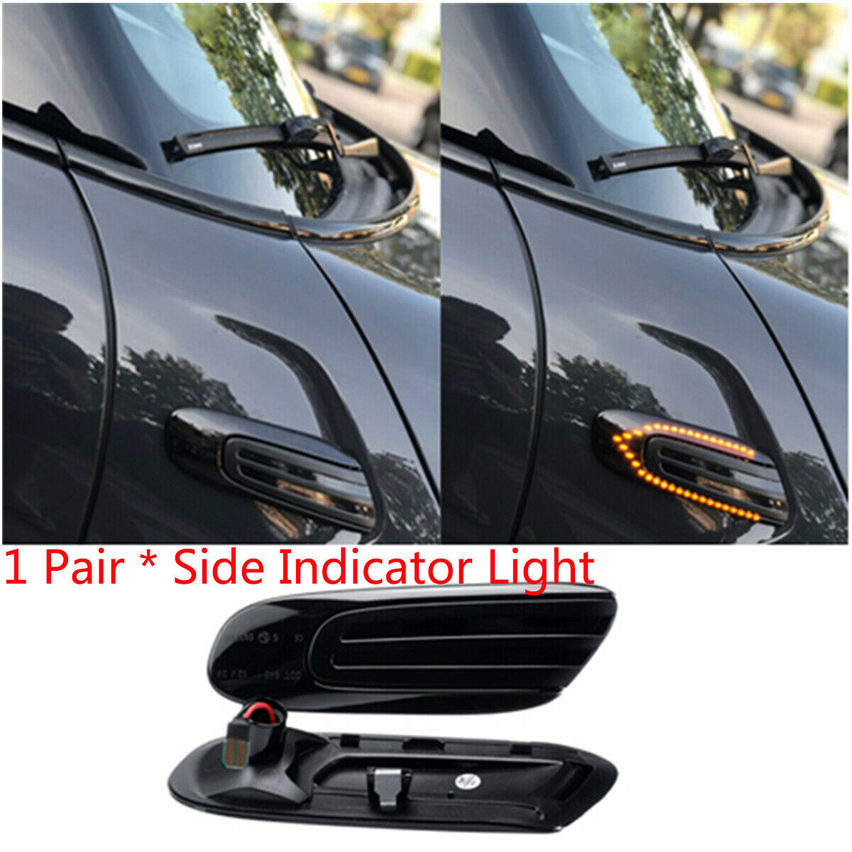 2PCS LED Dynamic Side Marking Indicator Lights For BMW Mini Cooper F55 F56 F57