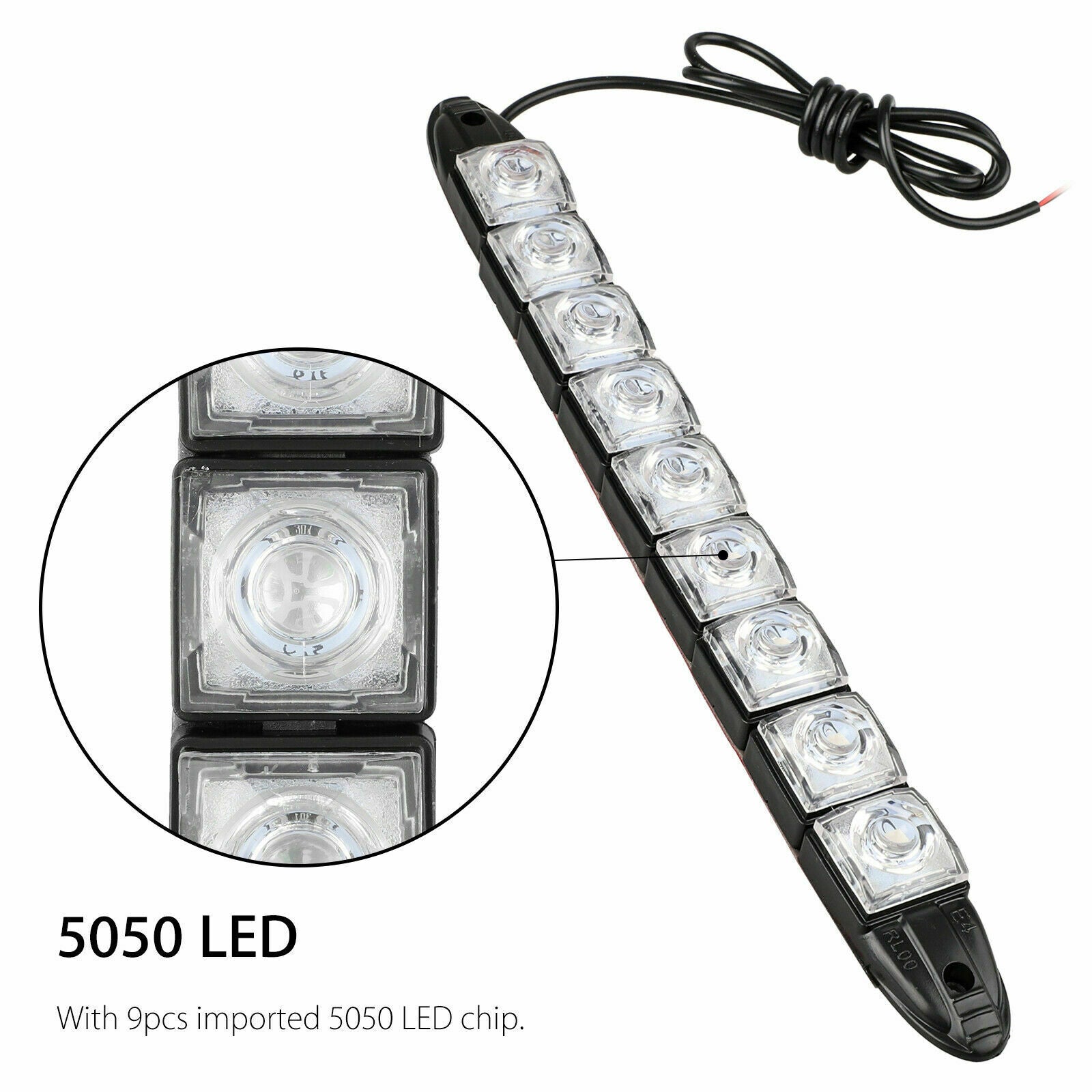 2PCS Navigation 9 Led Marine Bow Boat 12V Yacht Pontoon Bright Lights Red Green