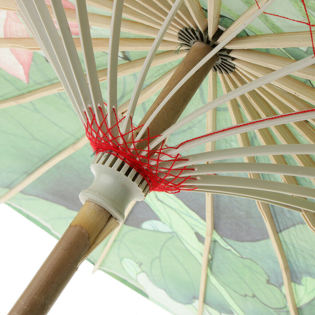 Chinese Umbrella Oil Paper Wedding Party Dance Photography Prop Lotus Pond