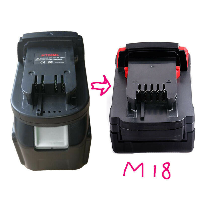 Mt20Ml Battery Converter Adapter For Makita 18V/20V Li-Ion Battery Bl1830 Bl18D8