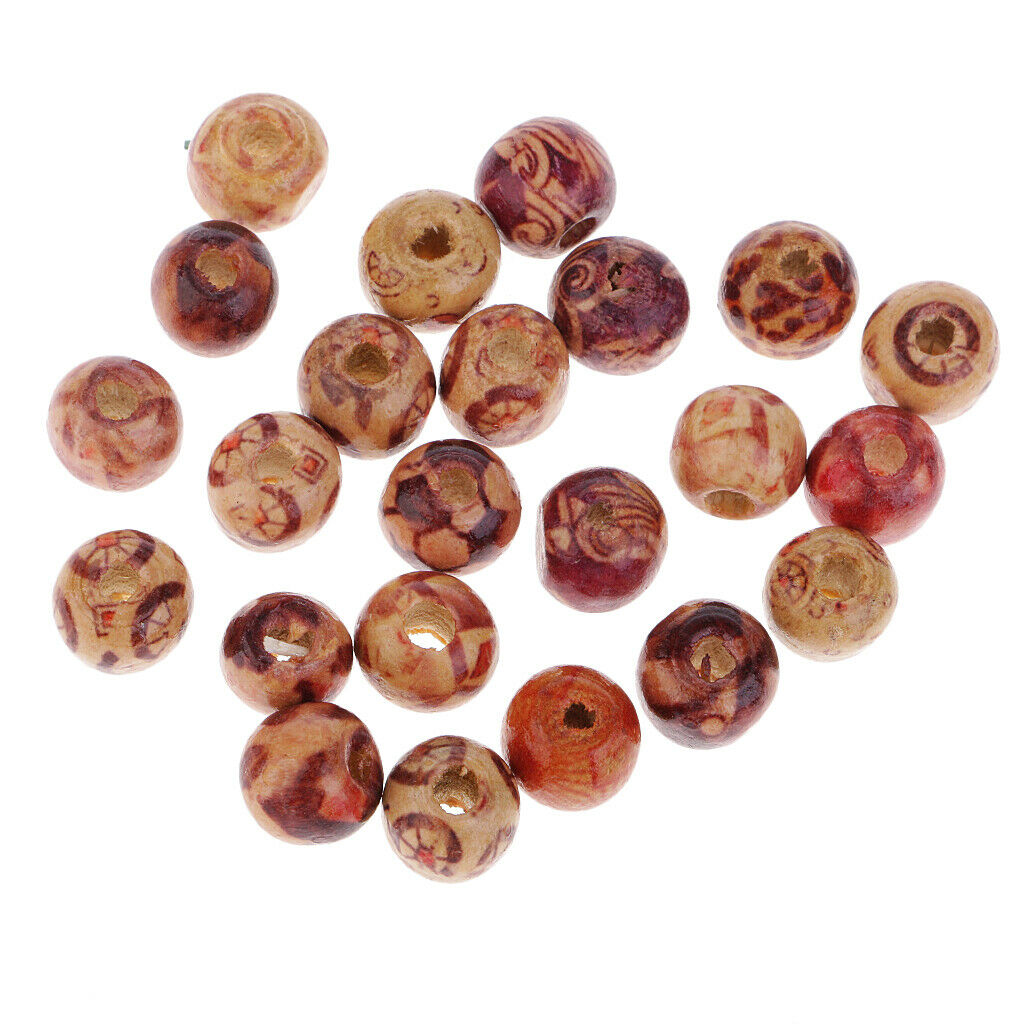 10 MM WOODEN BEADS 100 PIECES ROUND WOODEN CRAFT SPACER BEADS MACRAME