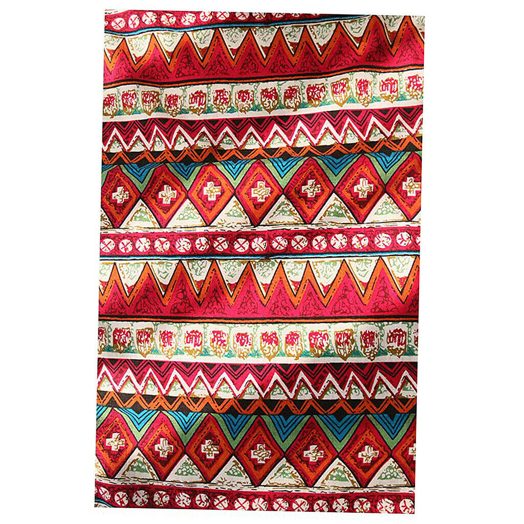 30 * 220cm Bohemian Table Tassel Cotton Tablecloth Cover Mat Decoration-red