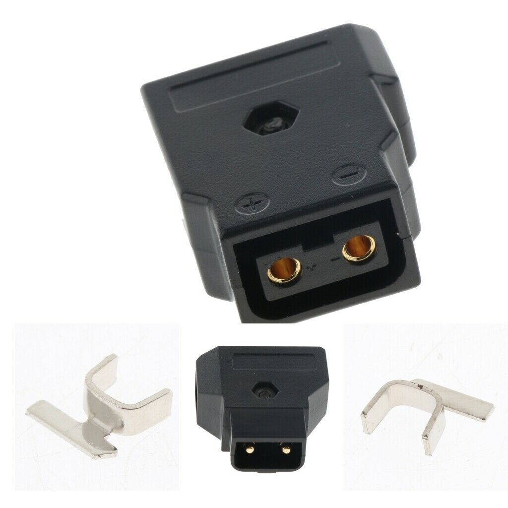 2 Packs DIY Female + Male D-Tap Jack Plug Connector Splitter for Digital SLR