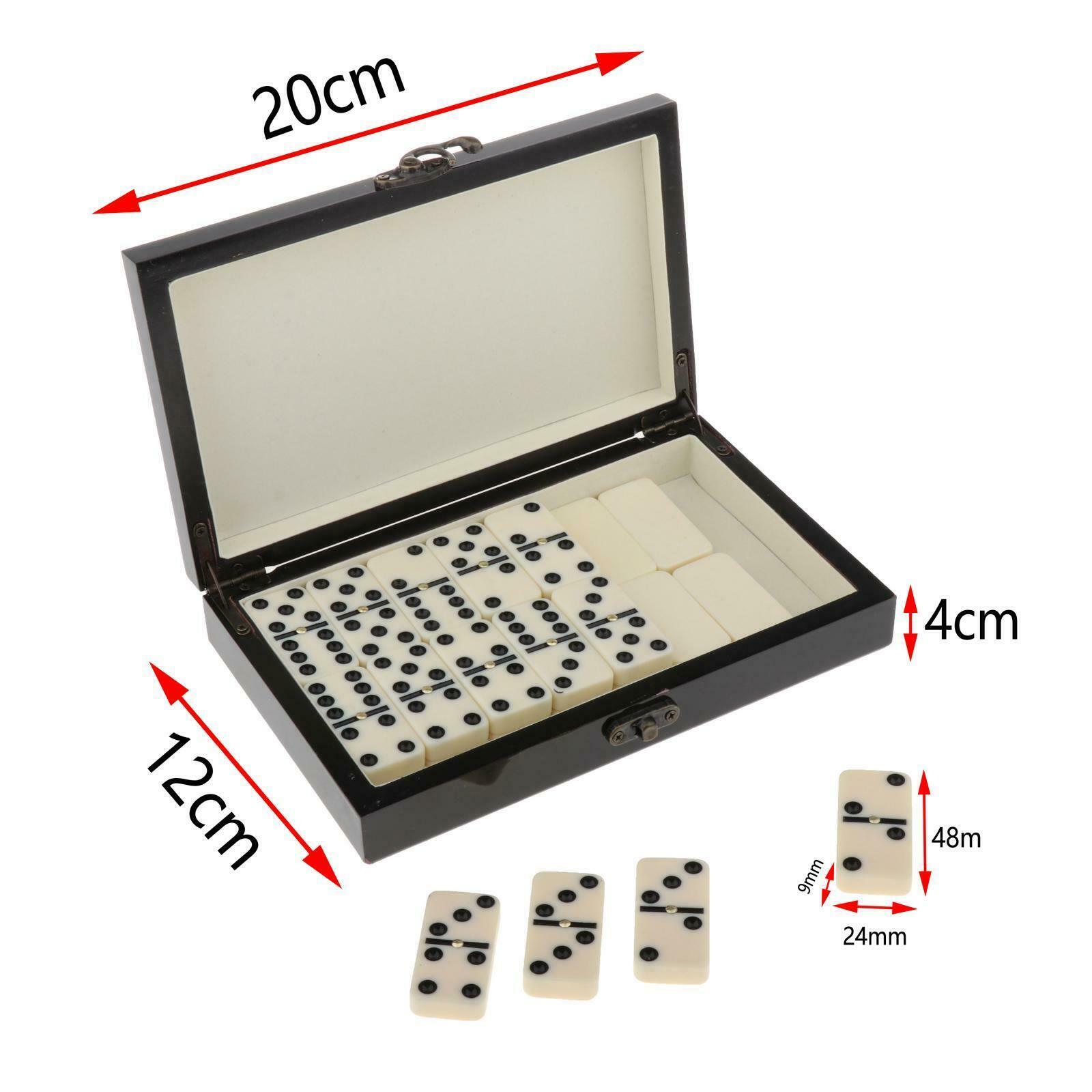 Prime Domino Set Table Game Gift and Wooden Case for Kids Toys