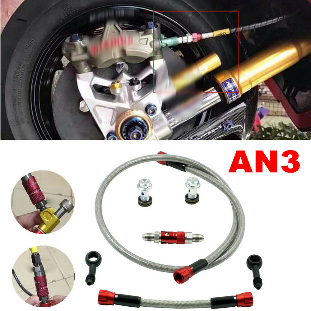 AN3 Universal Motorcycle Hydraulic Brake Light Switch Bolt Thread Pitch Connect