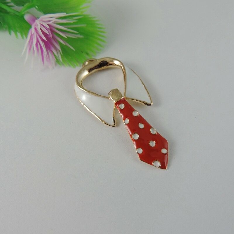 10PCS Alloy Necktie Enamel Charm Tie Bracelet Pendant Jewelry Crafting 46x20x3mm