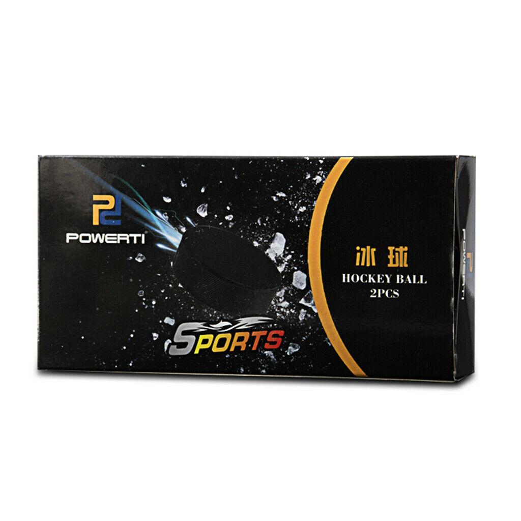 2x Ice Hockey Pucks Rubber Standard Hockey Balls for Training Athletes