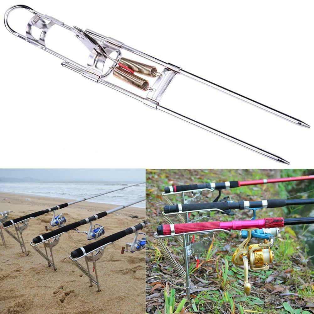 Stainless Steel Automatic Dual Trigger Spring Type Fishing Rod Holder @