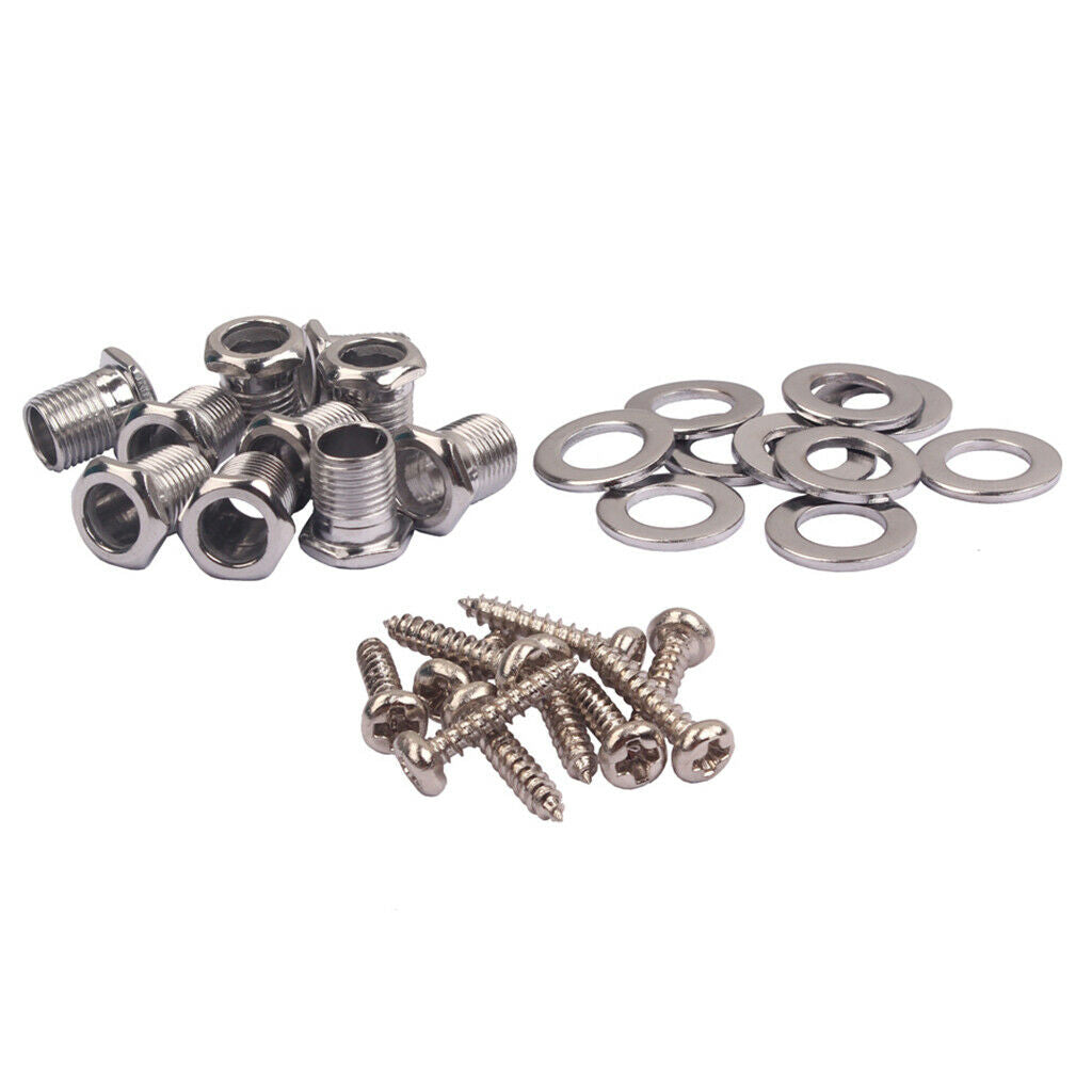 10x Guitar Part Tuning Peg Tuner Machine Heads Hex Threaded Bushing Ferrules