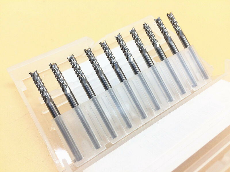 10pcs PCB end mill engraving cnc router tool bits 1/8" (3.175mm)-3.1mm L:38mm