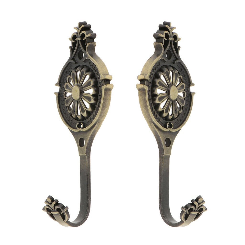 Curtain Tie Back Hooks Zinc Alloy Drapery Curtain Tieback Hooks Bronze