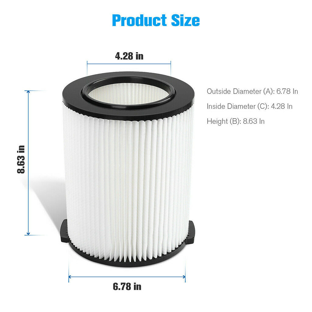 Wet / Dry Vac Filter Washable for Ridgid VF4000 5 20 Gallon Vacuum Cleaner