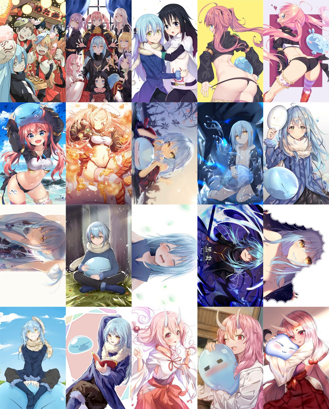 20 cards That Time I Got Reincarnated as a Slime Card Paster Card Stickers
