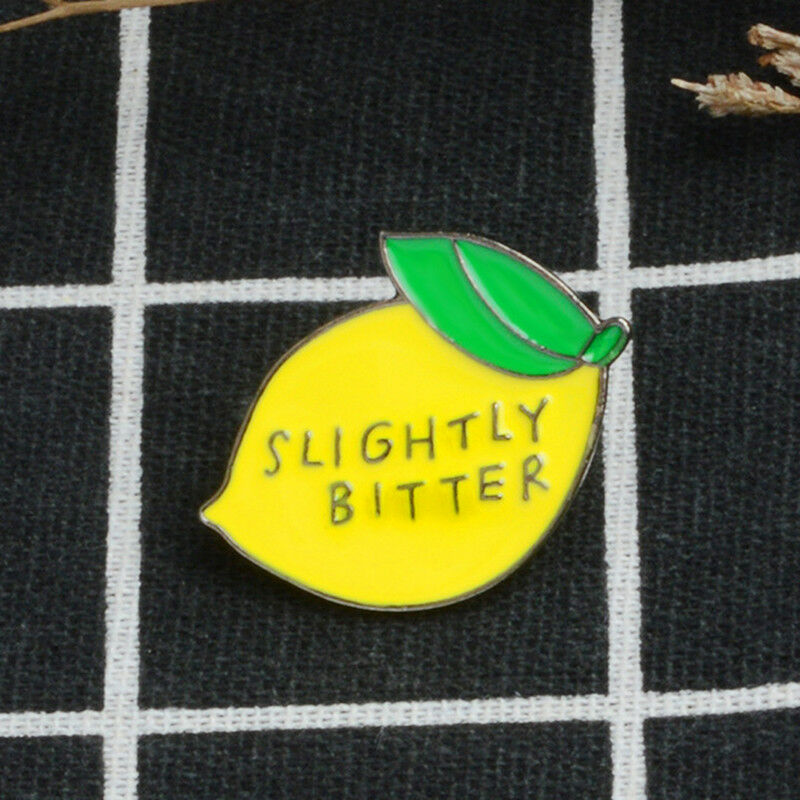 Lemon Corsage Enamel Brooch Pin Badge Shirt Lapel Collar Fruit Pin Jewelry B Pb