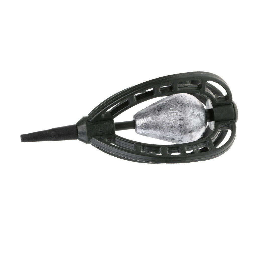 In-line Method Carp Fishing Feeder Swim Feeders with Lead Sinker 60g