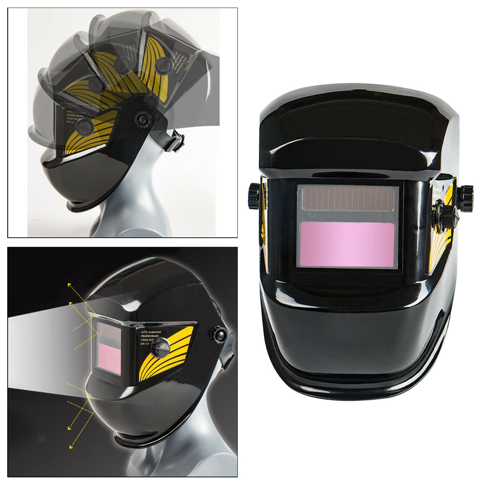Ajdustable Welding Helmet Auto Darkening Welding   Eye Protector Shade for Arc