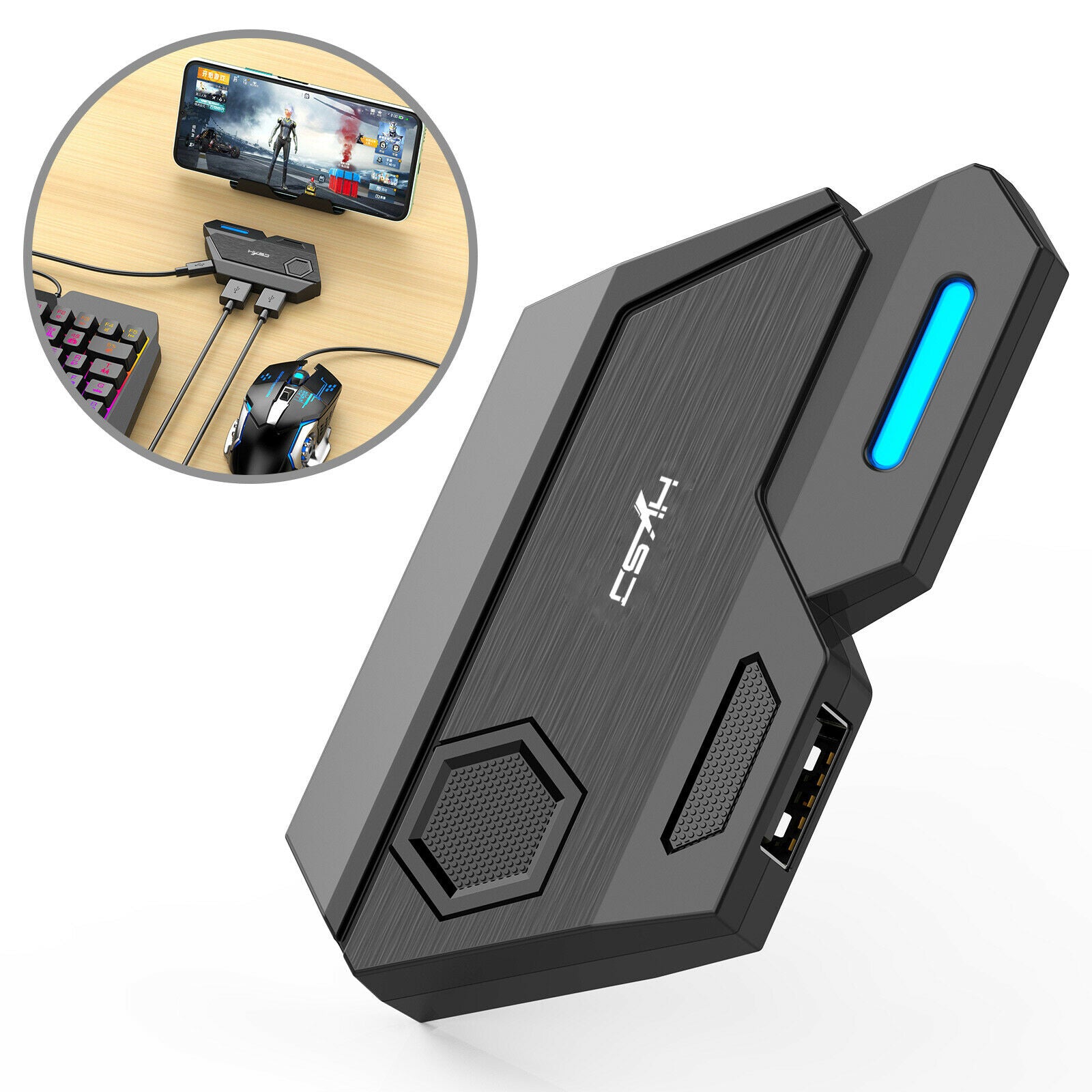 For IOS 13.4 Below Android Game Adapter Game Keyboard Mouse Converter Bluetooth