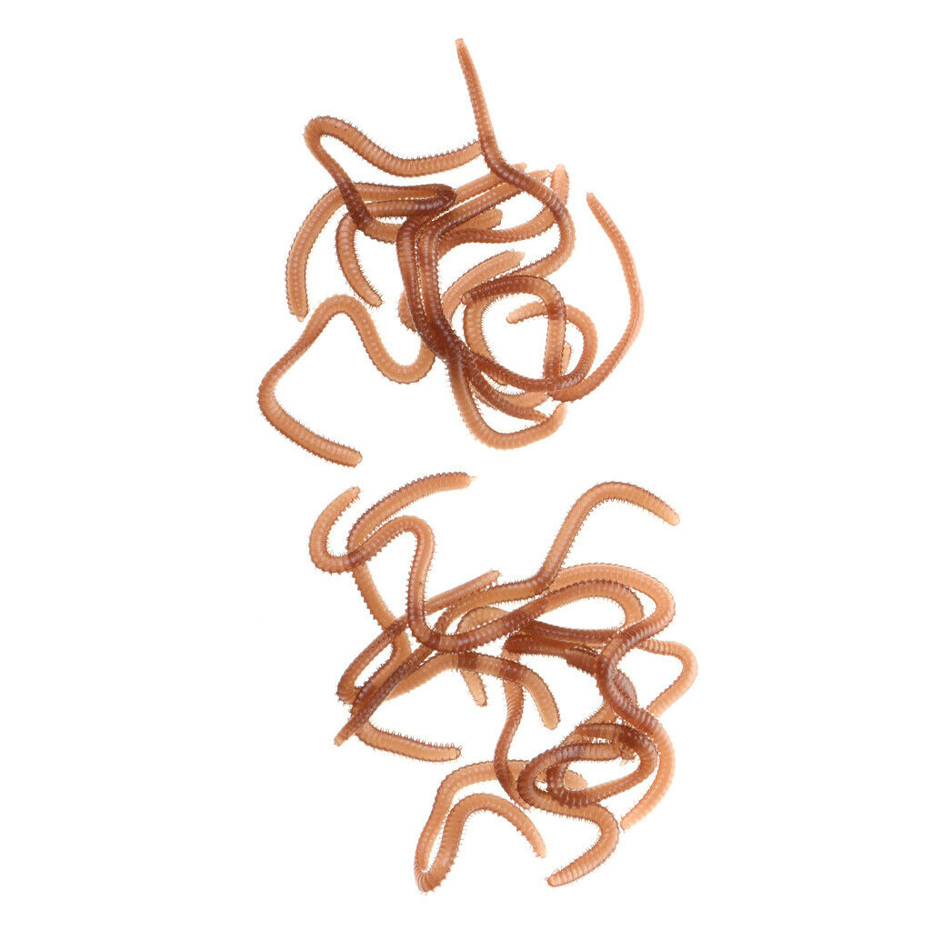 Fishing Soft Lures Earthworm Bait Flavored Worm Lures for Any Freshwater and