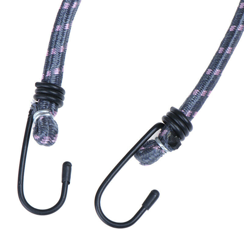 1.5m Bungee Cord Strap Heavy Tarp Stretch ElasticTie Down Hooks Bicycle .l8