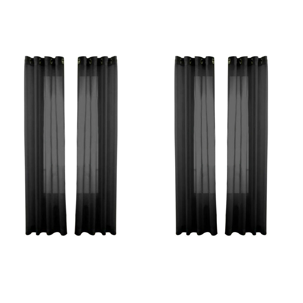 Black Curtains Carnation Pure Valance Tulle Gauze Decoration For Living Room