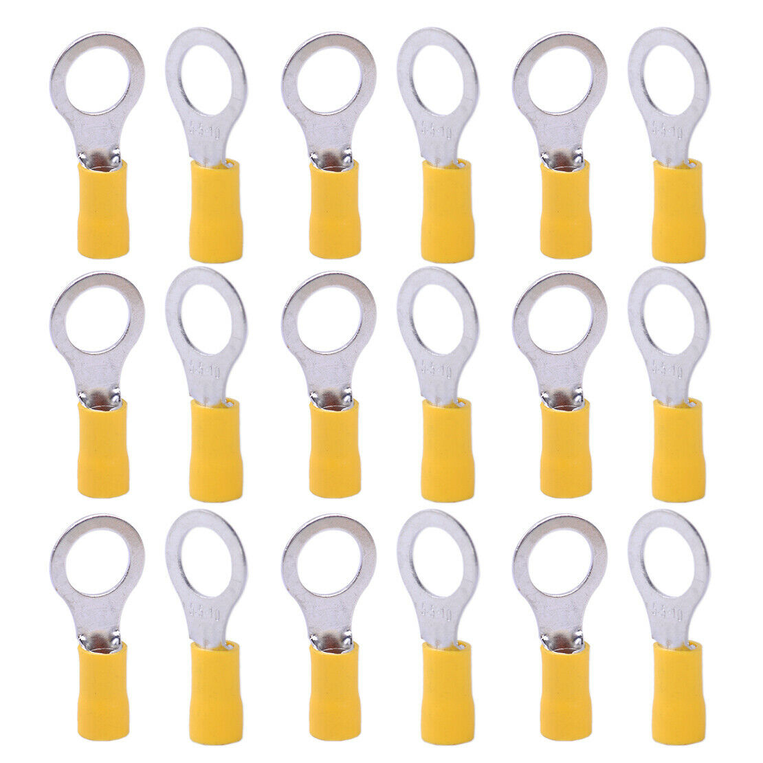 40x Ring Insulated Terminal Connectors 12-10 AWG Gauge Wire Crimp RV5.5-10 An