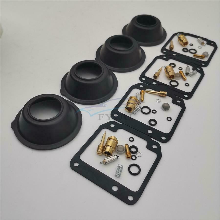 4 Sets for Yamaha XJ550 1981-1983 Motorcycle Carburetor Repair Kit W /Diaphragm