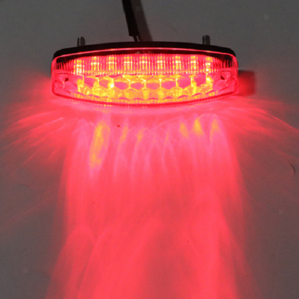 12V Motorcycle Rear Fender LED Brake License Plate Tail Light Stop Running