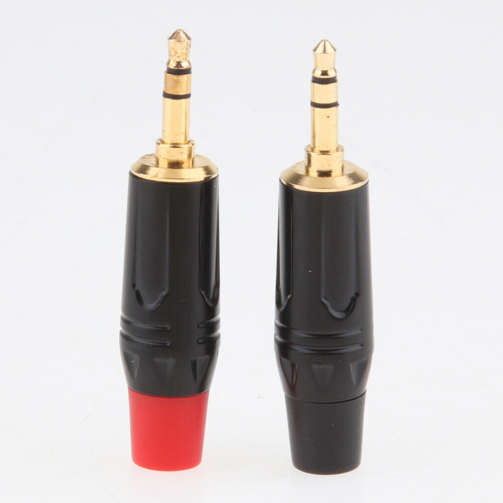 4Pcs 3.5mm 3Pole Male Headphone Stereo Jack Plug Metal Audio Soldering Connector