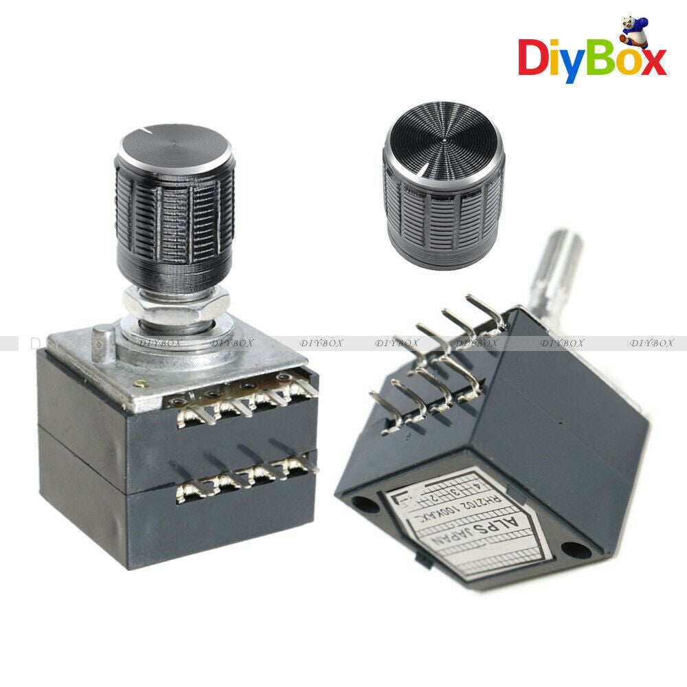 100K Log ALPS Audio Volume Amp Control Potentiometer with Rotary Knob