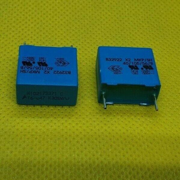 4PCS EPCOS Safety Capacitors 0.47uF 10% 305Vac MKP X2, LS 15MM B32922C3474K !