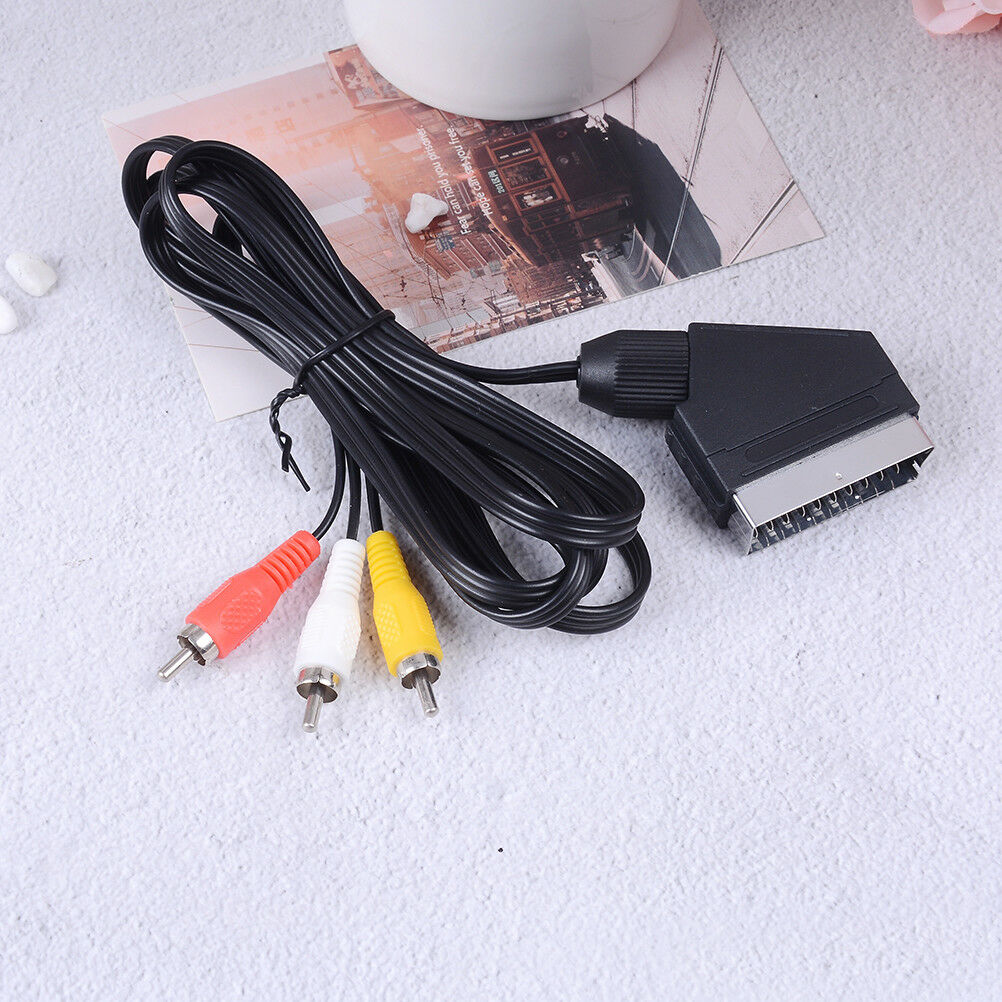 High quality 1.5m rgb scart to 3 RCA audio video cable for nes JCA FwO Ad