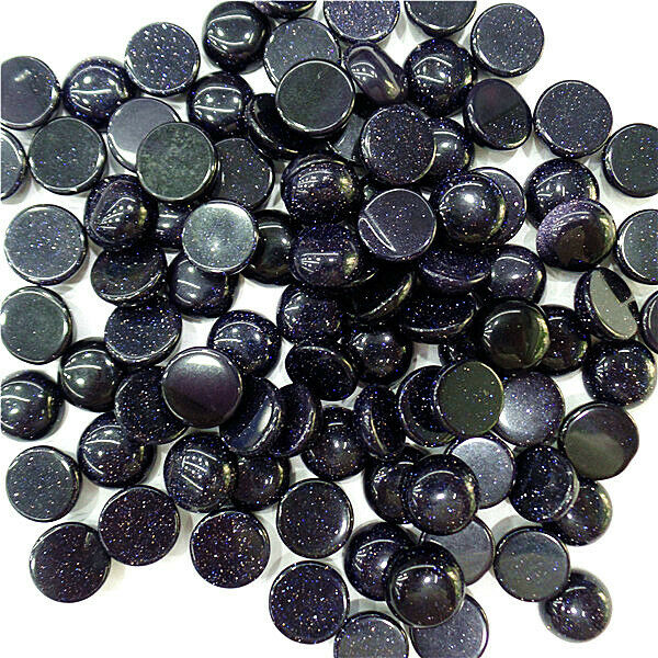 100Pcs 12mm Wholesale Blue Sand Stone Round Cab Cabochon DIY Accessories HH7071
