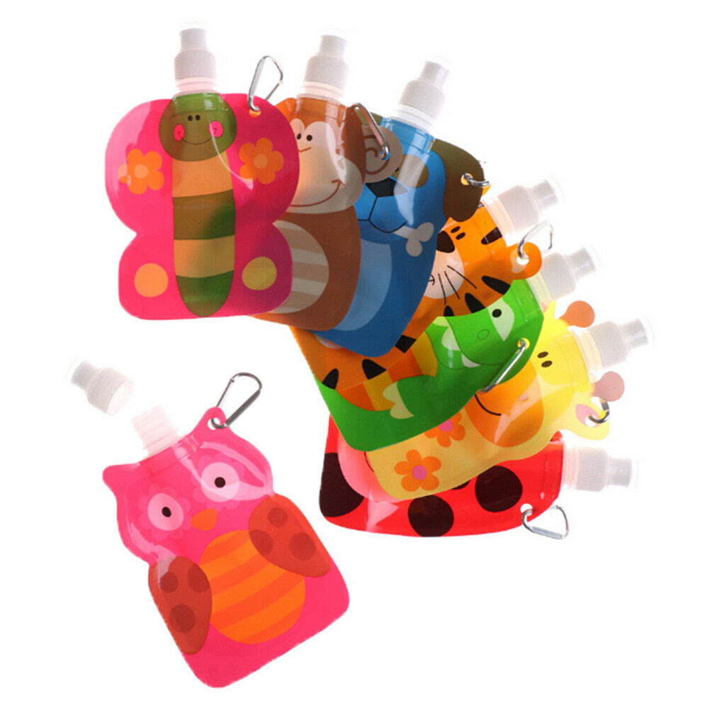 360ml Eco friendly foldable cartoon travel drink bottle safe for kid children BD