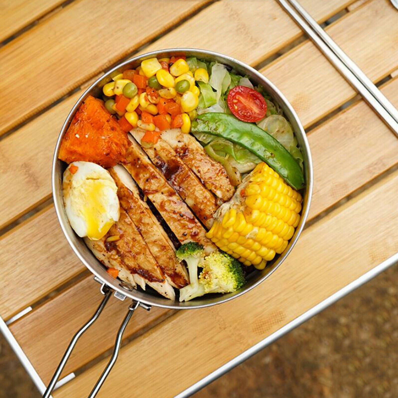 Outdoor Sauce Pan Saucepan Soup Milk Noodles Steak Pot Camping Backpacking