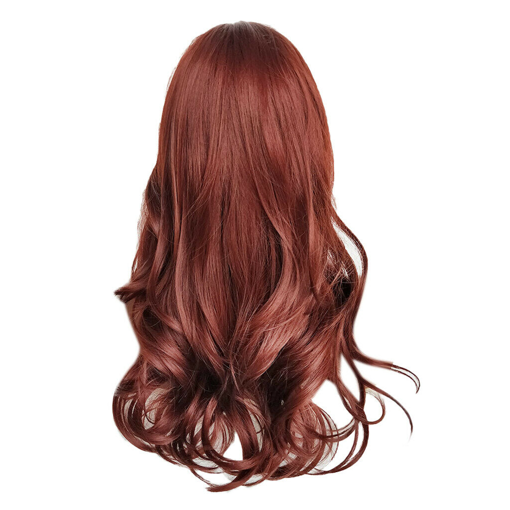 Side Part 18" Long Curly Hair Synthetic Wavy Wig for Women