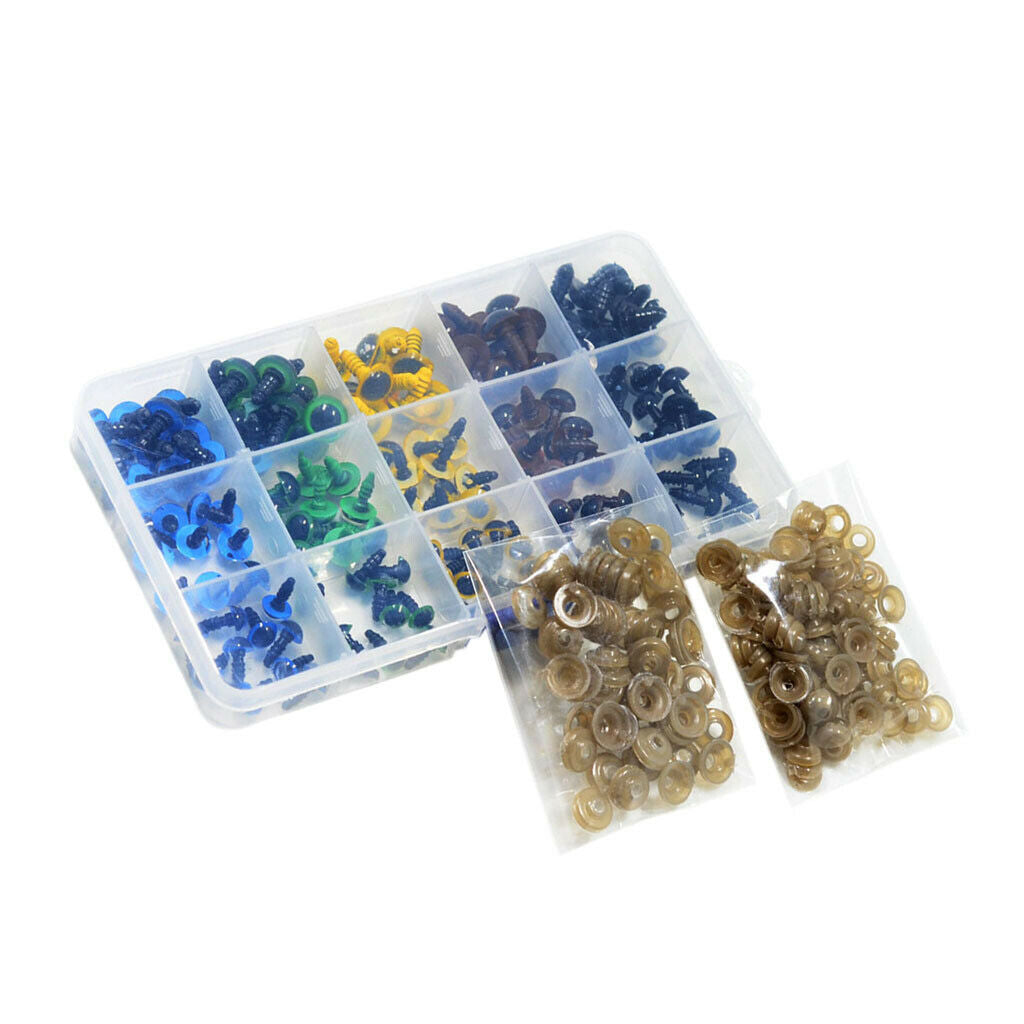 140pcs 8 12mm Plastic Safety Eye Box For Teddy Bear Toys