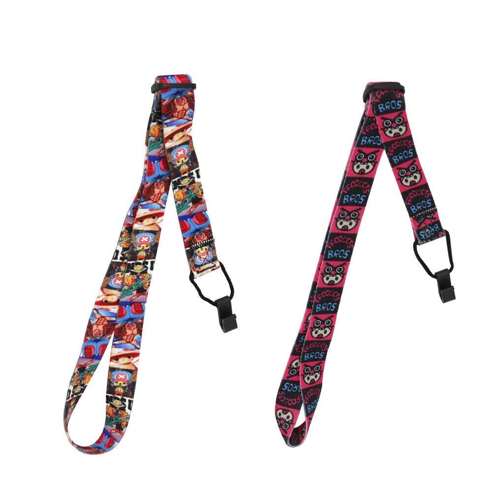 2x Cartoon Elk Owl Ukulele Strap for Children&Adults, Adjustable Neck Strap