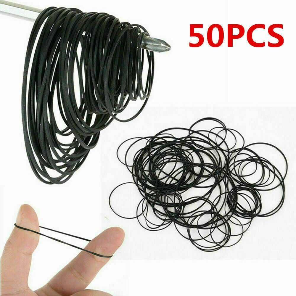 50Pcs/Set Universal 30-150mm Mix Cassette Tape Machine Square Belts Repair Kit