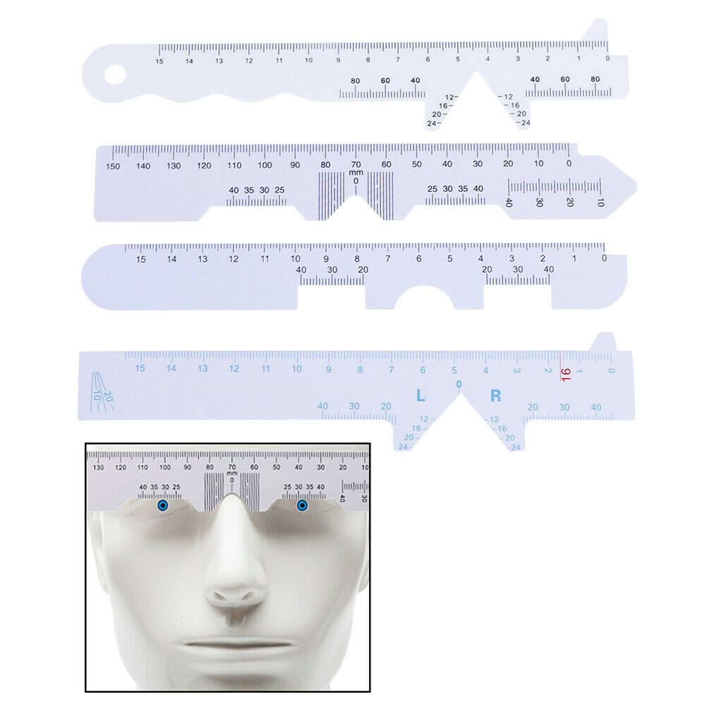 4 Types 4pcs/Set White Eye Straight Edge PD Ruler Pupillary Distance RulersJCDD