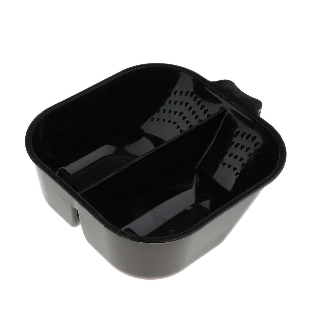 2 Grids Plastic Salon Hair Dye Bleach Mixing Bowl Coloring Tint Tool Black