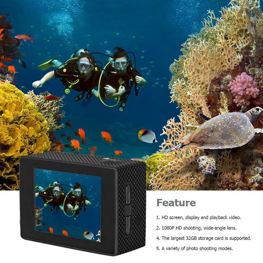 G22 Action Camera 30m Waterproof HD 1080P 2.0inch LCD 120 Degree Camera @
