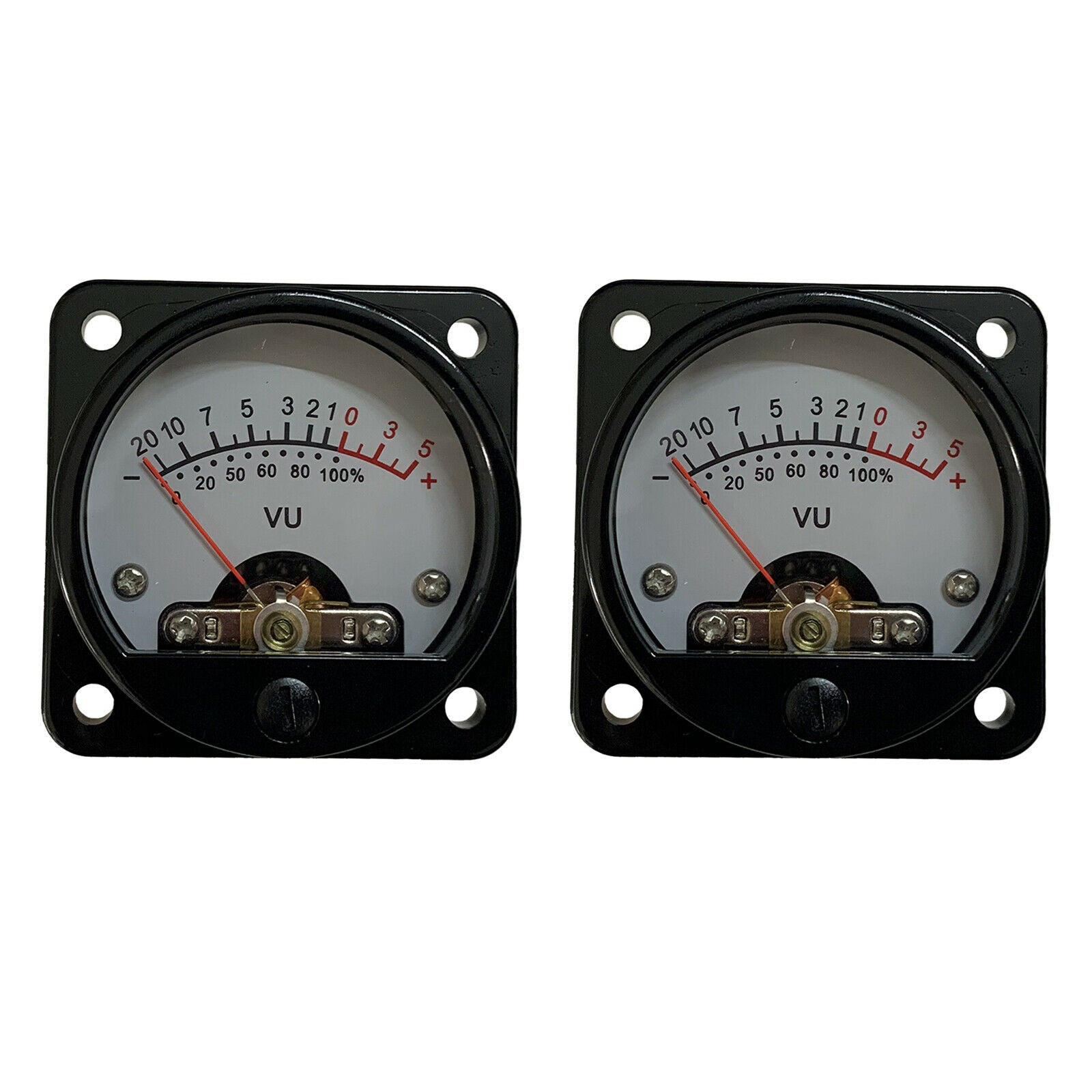 2pcs Analog VU Meter Panel Kit Backlit Audio Level Amp 6V-12V 500uA CQ-45W